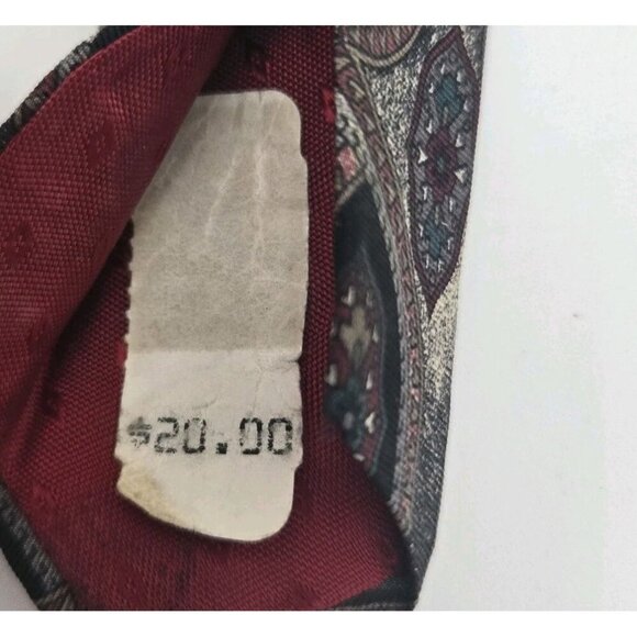 Tailors Row Finery Mens Necktie Tie Silk Paisley Wide 4 X 59 in Brown Blue NWT - Picture 6 of 7